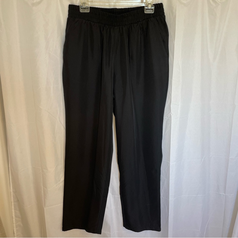 WOMAN WITHIN Women’s Black Loose Fit Knit Pant Size 14W Petite
